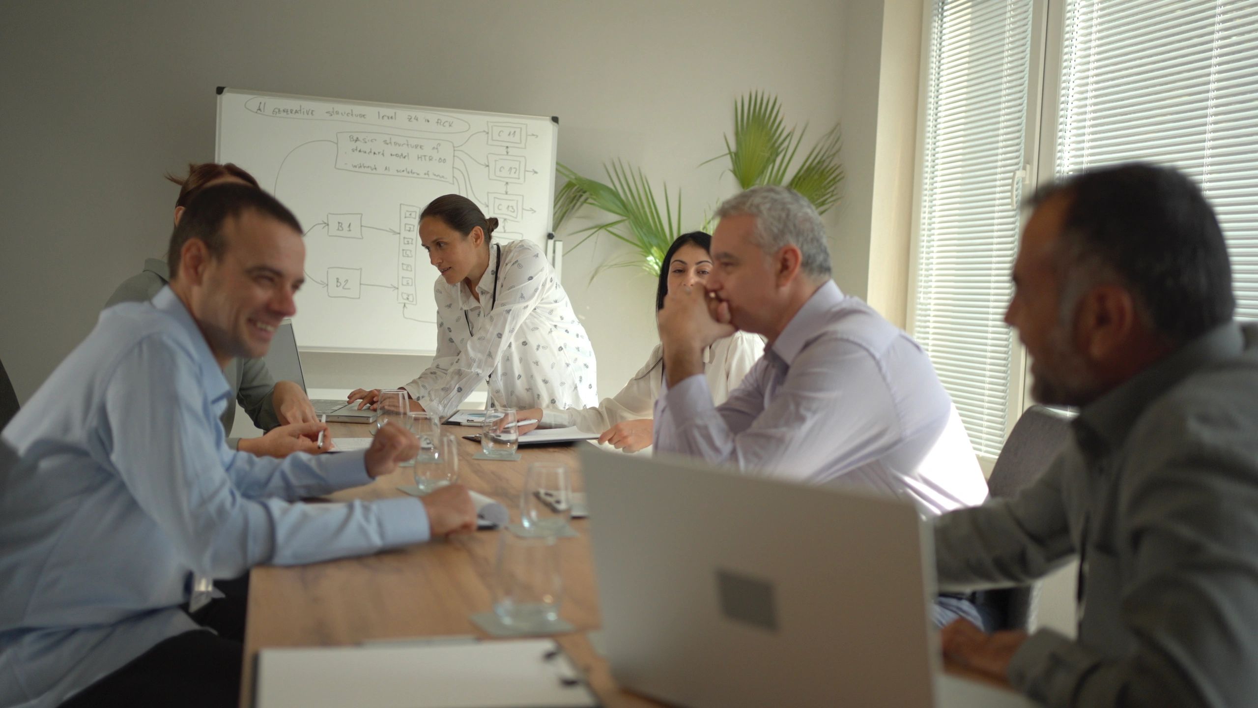 Professional meeting setting representing client feedback